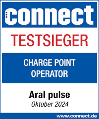 Abbildung des Connect Siegels ARAL pulse ist Testsieger als Charge Point Operator